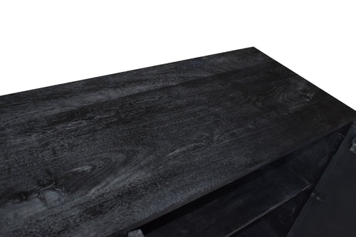 Giga Meubel Dressoir Jazz - Zwart Mangohout - 160x45x85cm