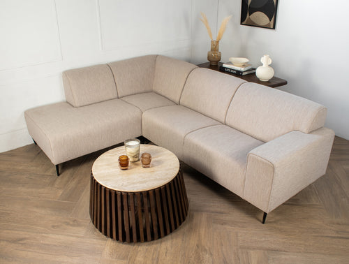 Giga Meubel Salontafel Elisa - Rond - Travertin - 70cm - vtwonen shop