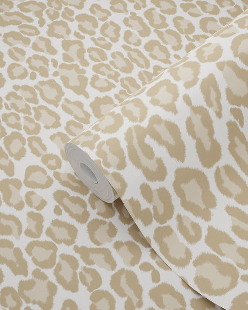 ESTAhome behang panterprint donker beige - 53 cm x 10.05 m - 139151