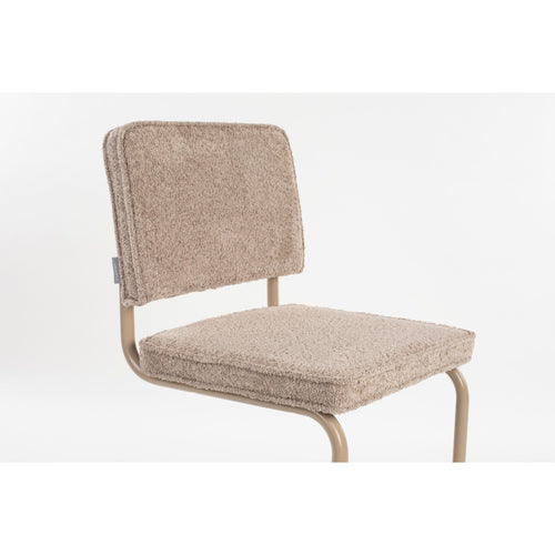 Zuiver Ridge Kink Soft Eetkamerstoelen Beige - Set van 2