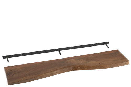 J-Line wandplank Gerard - hout - bruin - large - vtwonen shop