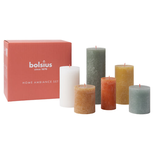 Bolsius rustieke kaarsen set - Retro