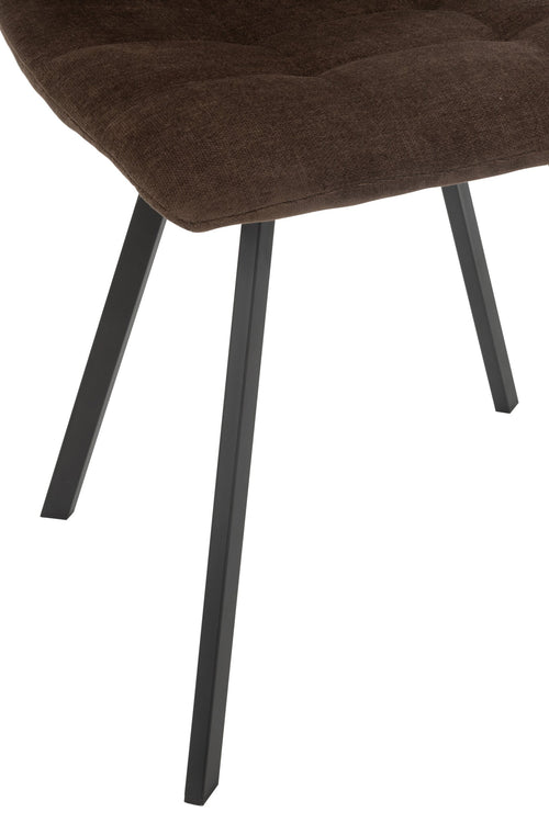 J-Line stoel Clark - metaal/polyester - bruin