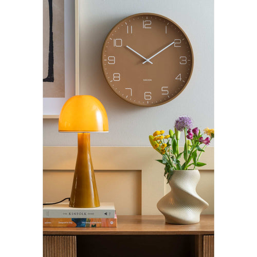 Karlsson wandklok Lofty - bruin - Ø40cm