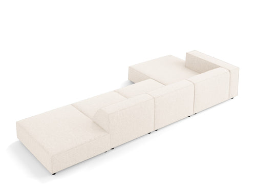 Cosmopolitan Design linker hoekbank Arendal 5-zits, chenille, lichtbeige - 166x341x70cm