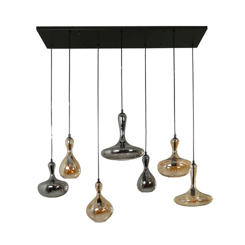 Giga Meubel Hanglamp Karaf Artic - Zwart Glas - 145x50x150cm - vtwonen shop