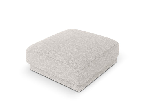 Micadoni - Poef "Miley" chenille, lichtgrijs - 90x90x40cm