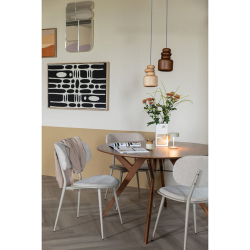 Zuiver IJver Eettafel Rond 120 cm Hout Walnoot - Bruin