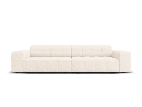Cosmopolitan Design Bank Chicago 4-zits, chenille lichtbeige - 102x252x78cm