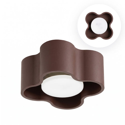 Sollux Lighting Plafondlamp OVIO 1 bruin Gx53 - 12x12x6cm