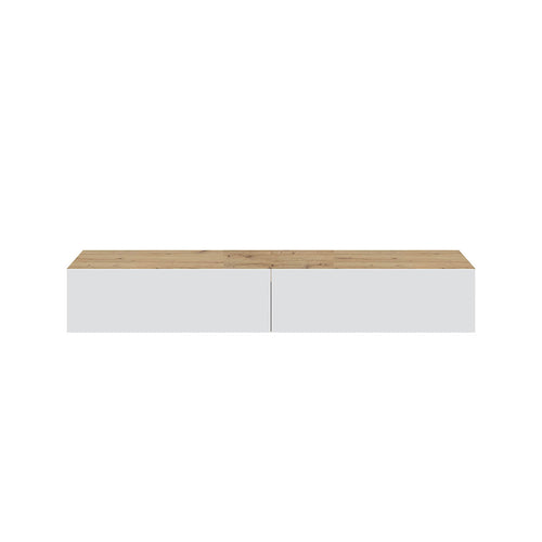KAWAY Hangend meubel met 2 kleppen - Glanzend wit - 34,5x180x28 cm