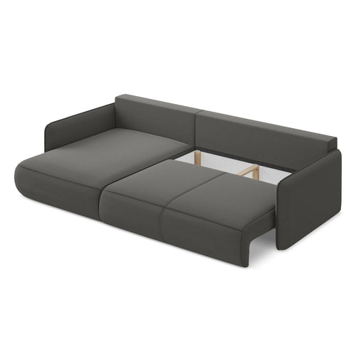 LaMiaSofa hoekbank links Palermo - velours - staal - 240x148x86