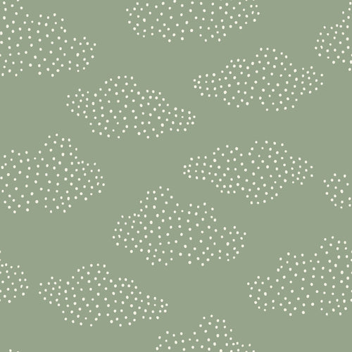 ESTAhome behang wolkjes groen - 50 x 900 cm - 131223 - vtwonen shop