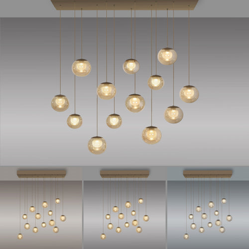 Neuhaus PURE hanglamp Popup - 13 lichts - 100  x 180   cm - champagne