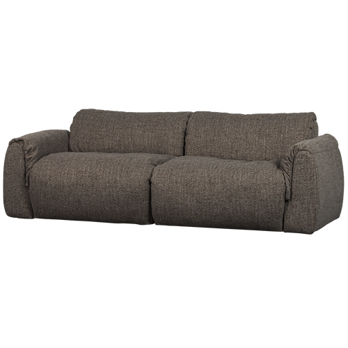 WOOOD 2-zits bank Baggy - Geweven Stof - Warmgrijs Melange -81x228x102