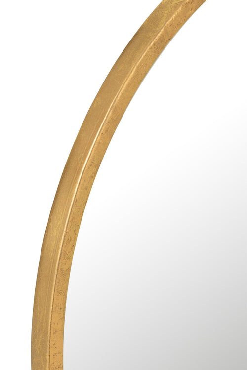 J-Line spiegel Mona Rond - ijzer/glas - goud - medium - Ø 50 cm