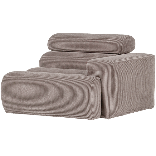 WOOOD 1-zits element bank arm links Novi - Ribstof - Zand - 86x109x113