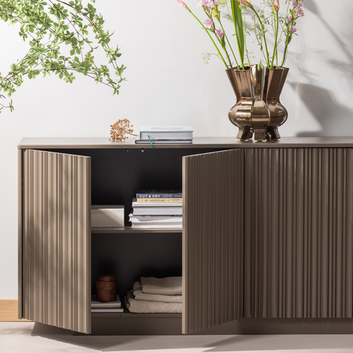 WOOOD dressoir Nova 200 cm - Grenen - Truffel Bruin - 85x200x40 - vtwonen shop