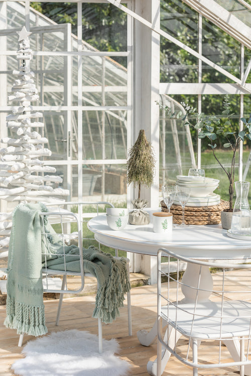 J-Line decoratie kerstboom Takjes - hout - groen - small