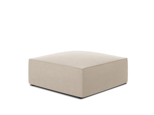 Micadoni Poef Ruby flueel, beige - 93x93x40cm
