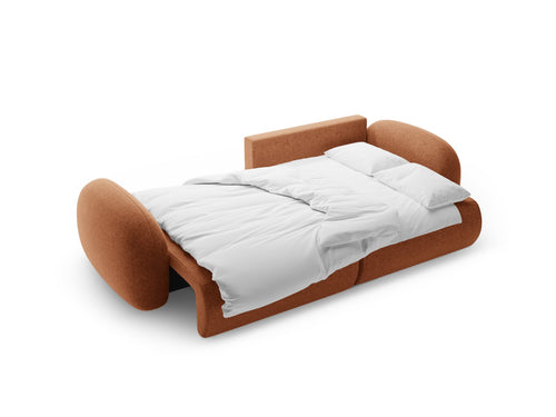 Cosmopolitan Design Omkeerbare converteerbare hoekbank met opbergdoos Tonale 4-zits, chenille baksteen - 149x262x88cm