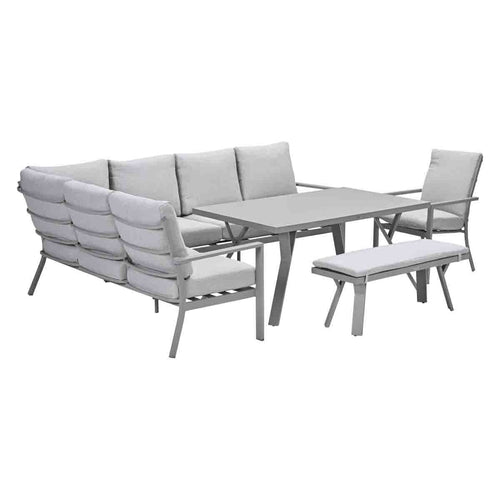 Garden Impressions lounge dining set Senja valley sand - 5-delig - links incl stoel - vtwonen shop