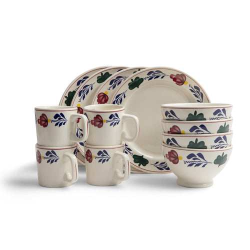 Royal Boch Boerenbont ontbijtset - 12-delig - 4 personen