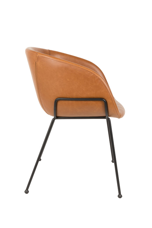 Zuiver Feston Eetkamerstoelen met armleuning Bruin - Set van 2 - vtwonen shop