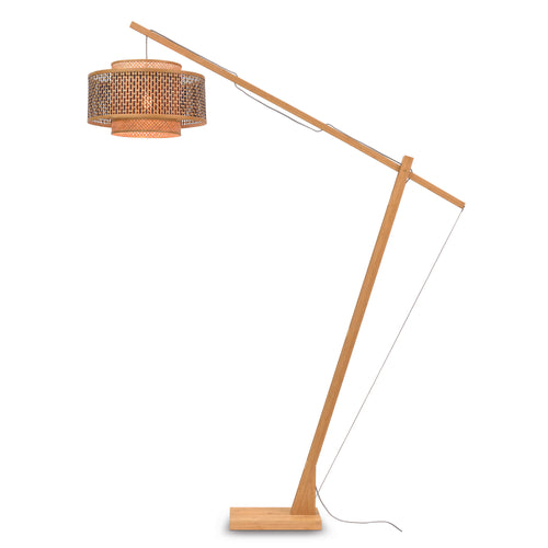 GOOD&MOJO vloerlamp Bhutan - bruin - Ø50cm - vtwonen shop