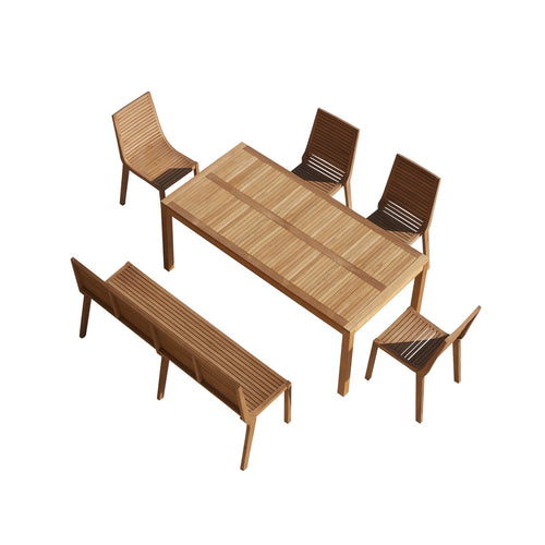 Tikamoon Loungeset in teakhout 120 Teo 6 personen - Naturel