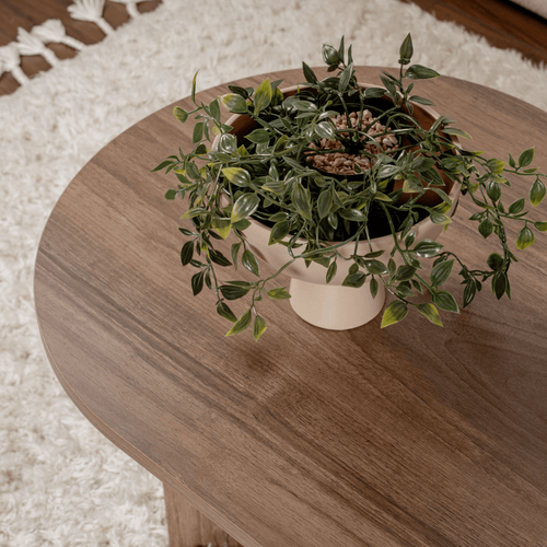 Calicosy - IRIS Ovale salontafel L119 cm - Kasjmier - 60x119x39,8 cm