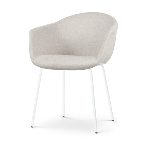 Nolon Nora-Otis Eetkamerstoel Beige - met Armleuning - Wit - vtwonen shop