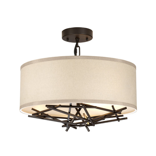 Taiko 3 Lichte Hanglamp Olde Brons