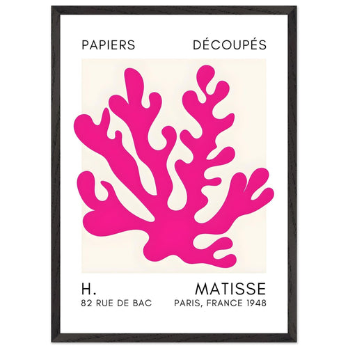 Artfulprints Poster met Lijst Matisse – Saltflower shapes pink   - 50x70 cm - Roze