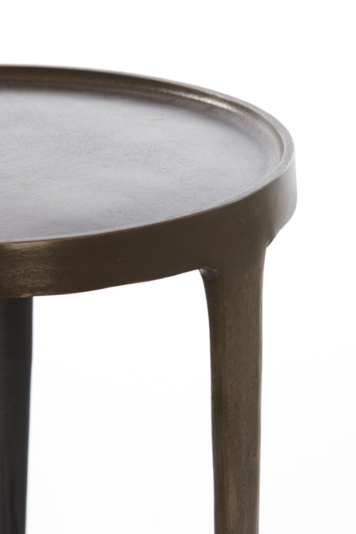 Light & Living bijzettafel TOBIAS - Ø43x45.5cm - bruin - Set van 2