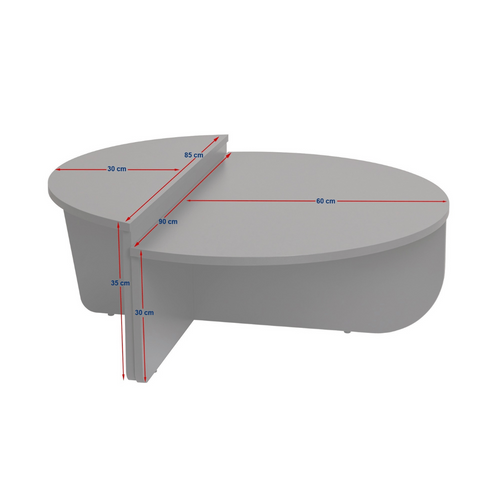 Calicosy - ORION Set van 2 salontafels - Licht hout - 90x90x35 cm