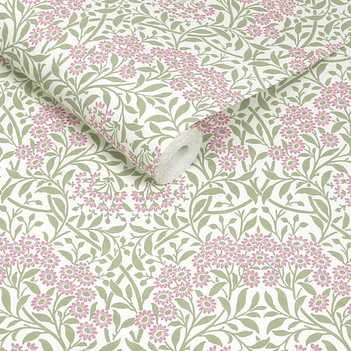 William Morris at Home Vliesbehang - Michaelmas Daisy Pink Cedar