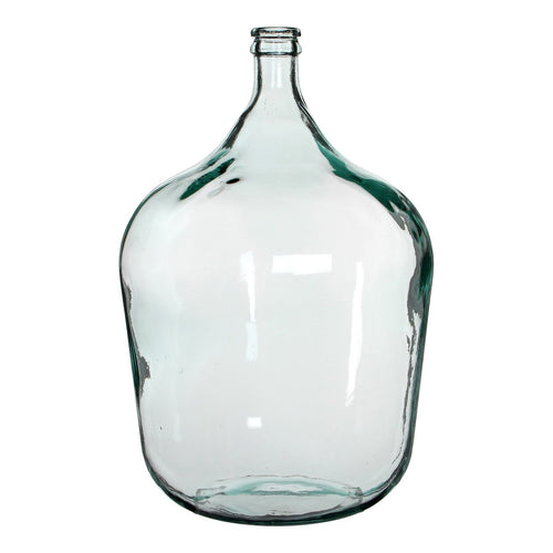 Mica Decorations Diego Fles Vaas - H56 x Ø40 cm - Gerecycled Glas - Transparant