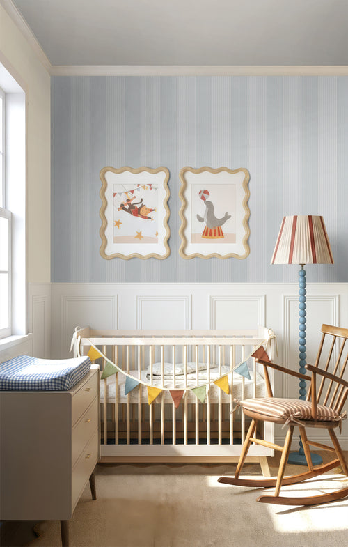 Sanders & Sanders behang strepen vergrijsd blauw - 53 cm x 10.05 m - 640674