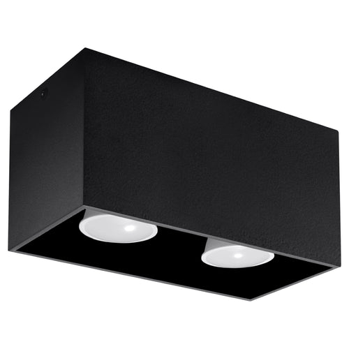 Sollux Lighting Plafondlamp QUAD zwart - 20x10x10cm