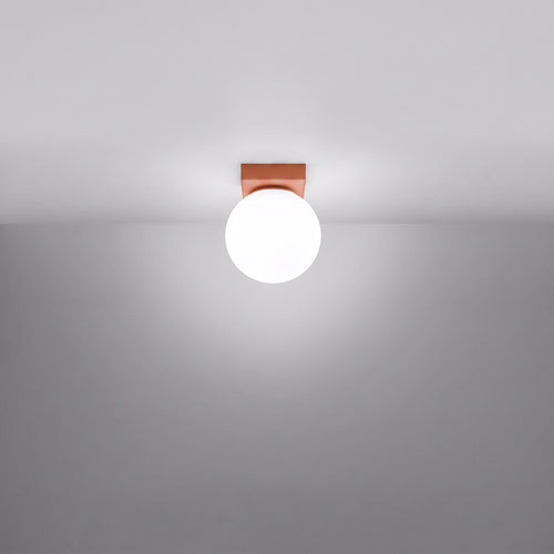 Sollux Lighting Plafondlamp YOLI 1 rode oker - 12x12x14,5cm