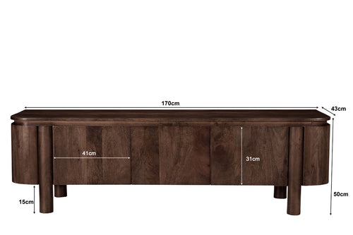 Livingfurn tv-meubel Salano Brown - 170 cm - bruin