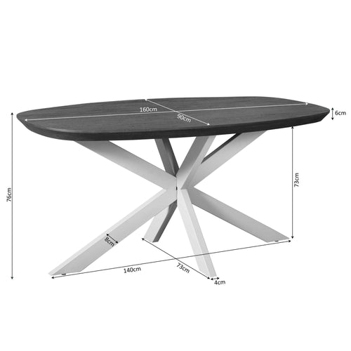 Starfurn  eettafel Madison - bruin - 90x160x76cm