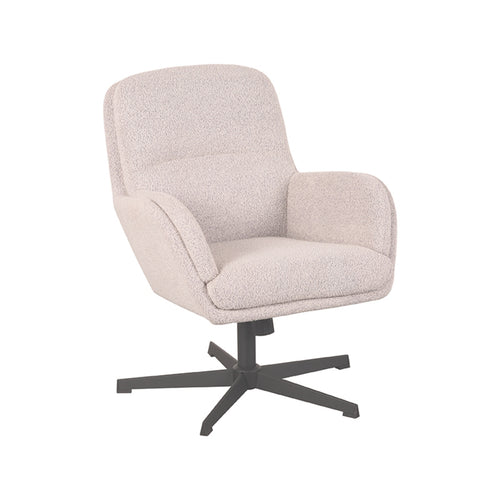 LABEL51 Fauteuil Moss - Naturel Bouclé - Draaibaar - 70x77x90cm - vtwonen shop