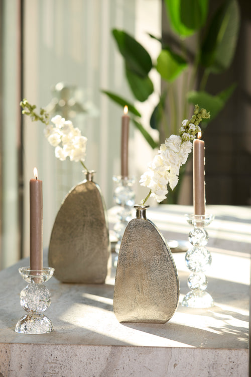 Light & Living vaas OBIDO - 21x4x36cm - zilver