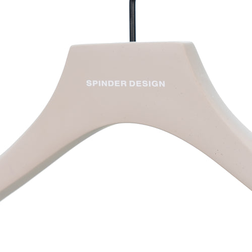 Spinder Design kledinghangers Lotus - Silky Taupe - set van 5 - Draaibare haak - anti slip coating