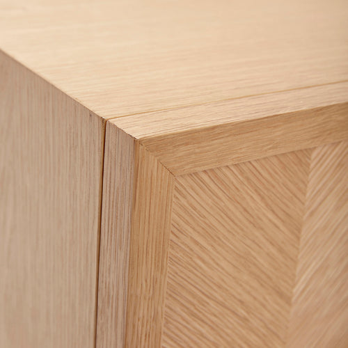 Hübsch nachtkastje Herringbone - mdf/eikenfineer/eikenhout - 40x30xh60cm - vtwonen shop