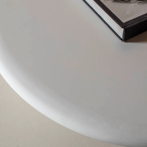 Giga Meubel Tuintafel Romy - Ovaal Off-White Eco Composiet - 200x100x75cm