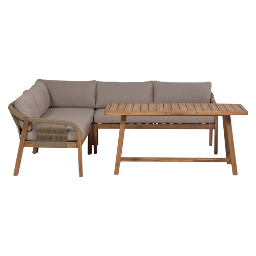 WOOOD loungeset tuin Taro - Acacia Hout - Naturel - 67x232x232