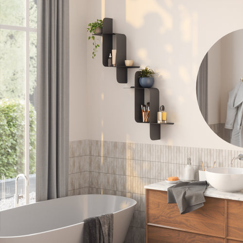 Umbra Montage metalen wandplank, Set van 2 - vtwonen shop